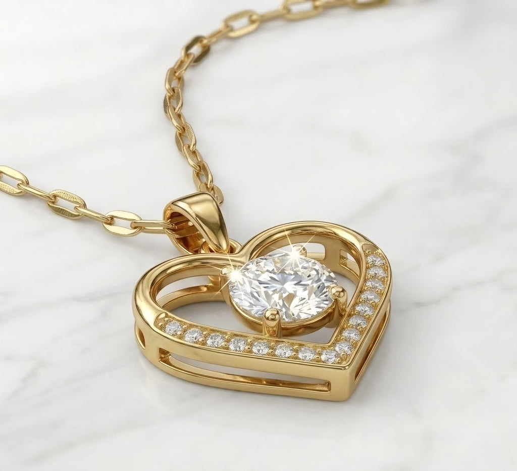 Collar Corazón Eterno  -  Oro de 18K