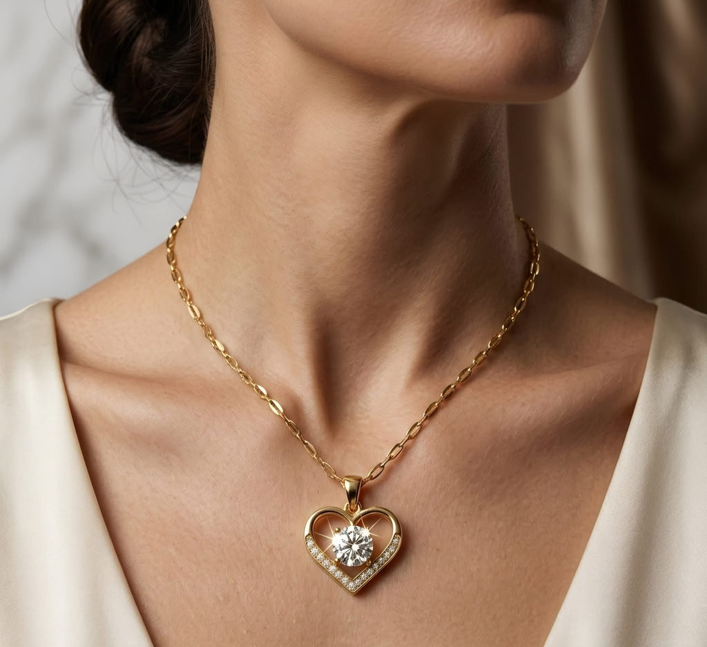 Collar Corazón Eterno  -  Oro de 18K