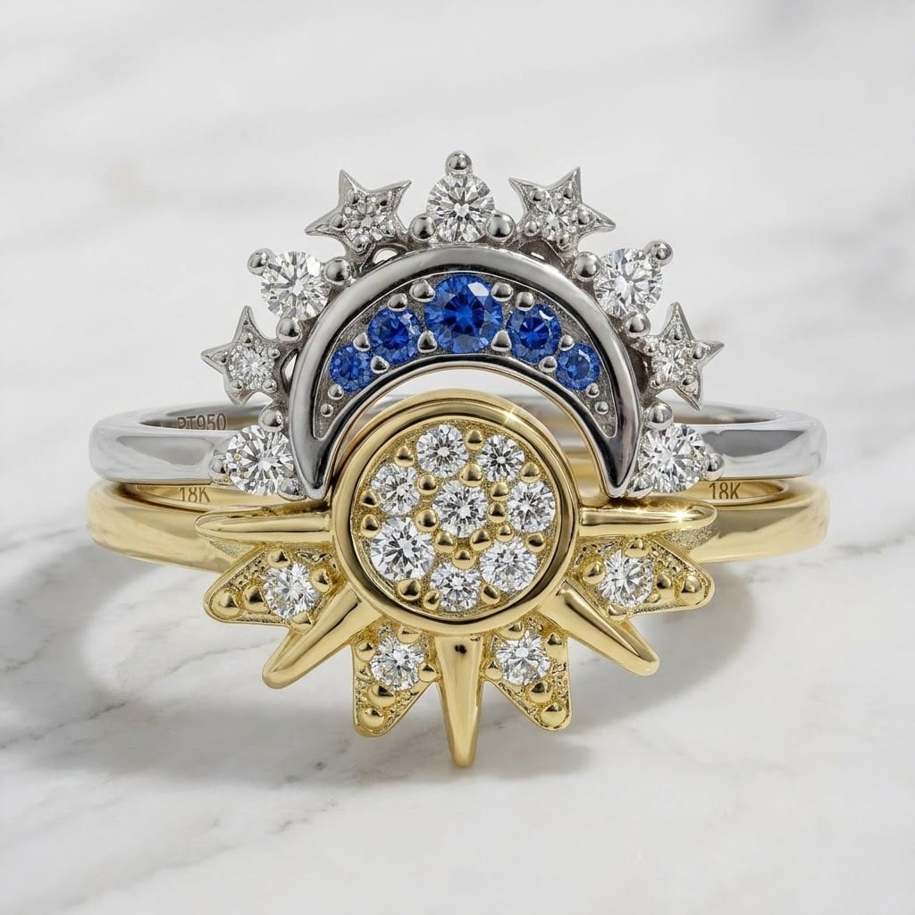 Anillos Celestial 'Sol y Luna'